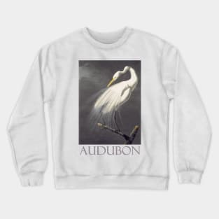 Great Egret by John James Audubon Crewneck Sweatshirt